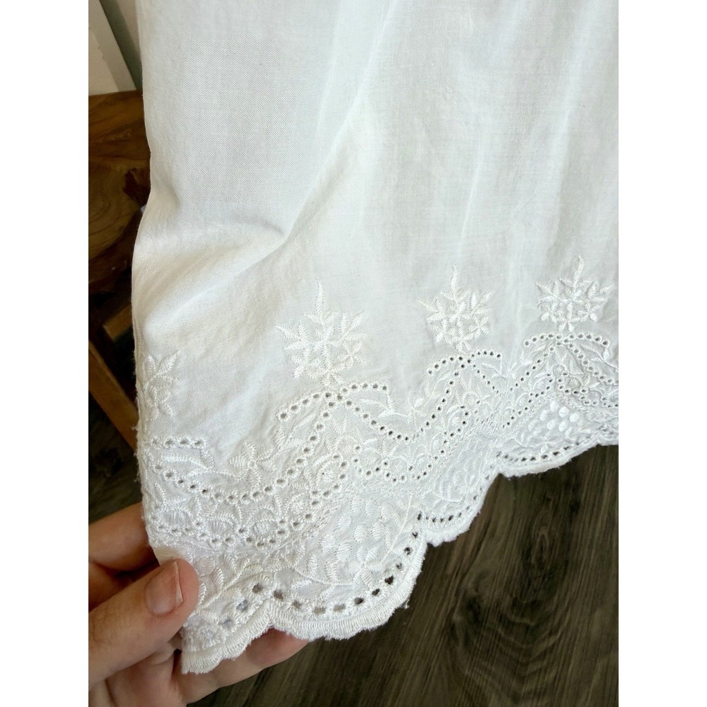 Reformation Aura Maxi Skirt Sz S White Eyelet Lace Trim Prairie Coastal Cowgirl - Picture 7 of 12